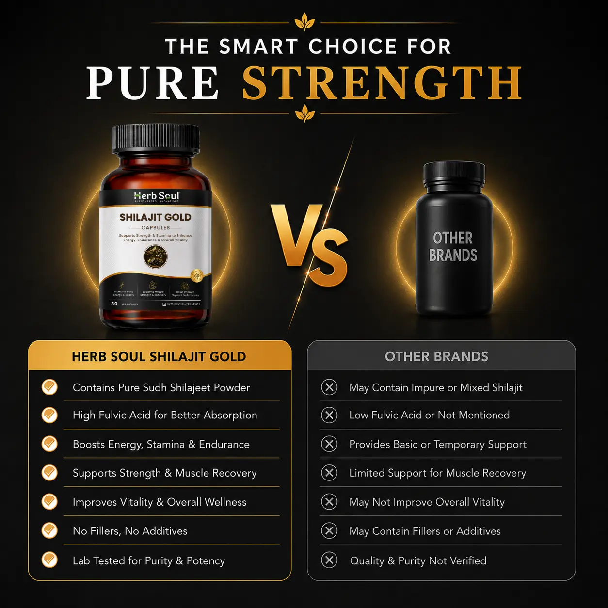 Shilajit Gold Capsule Comparison